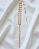 987Złoty łańcuszek naszyjnik 42+5cm stal chirurgiczna 316L krawatka